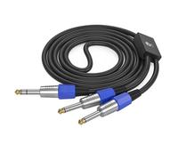 YIGZYCN Cable estéreo de 6,35 mm a 2 x 6,35 mm, convertidor de cable adaptador de cable para varios dispositivos y amplificadores de 6,35 mm