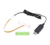 YIGZYCN Cable USB a 3 V LR6 AA eliminador de batería, adaptador de fuente de alimentación de repuesto para juguetes y dispositivos, batería no recargable