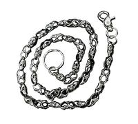 [YIGZYCN] Cadena de calavera pesada con diseño étnico punk, cadena de pantalones punk, cadena gótica de rock, cadena de calavera para bicicleta, jean, resistente, para hombres