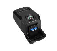 YIGZYCN Cargadores USB universales para teléfono de bicicleta, 36 W, impermeable, tecnología de carga rápida, brújulas direccionales integradas, cargadores USB para bicicleta