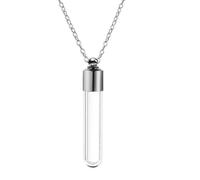 YIGZYCN Colgante de botella de vidrio con sello fuerte, llamativo collar con colgante de botella de vidrio, hermoso dije de cadena para el cuello para mujer
