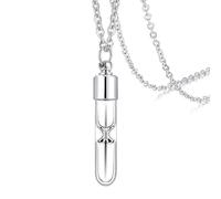 YIGZYCN Colgante de botella de vidrio con sello fuerte, llamativo collar con colgante de botella de vidrio, hermoso dije de cadena para el cuello para mujer