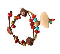 YIGZYCN Colgante de concha de tuerca con cuentas, cadena de mano, cómoda cuerda de mano, joyería para eventos casuales, fiestas, uso en nueces, talla única, como se describe