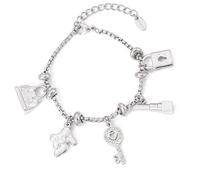 YIGZYCN Colgante hecho a mano para fiestas, joyería de moda, pulsera de cadena de aleación con textura para fiestas y celebraciones