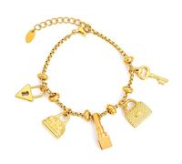 YIGZYCN Colgante hecho a mano para fiestas, joyería de moda, pulsera de cadena de aleación con textura para fiestas y celebraciones
