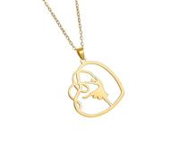 YIGZYCN Collar con colgante de gimnasia de acero inoxidable, cadena de cuello única para entusiastas de la moda