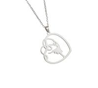 YIGZYCN Collar con colgante de gimnasia de acero inoxidable, cadena de cuello única para entusiastas de la moda