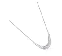 YIGZYCN Collar con colgante en forma de U, cadena de clavícula de cobre, 60 cm, ajustable para mujer