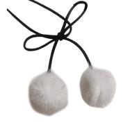 YIGZYCN Collar con colgante vintage de bola de peluche, cuerda ajustable, elegante nudo tejido, lazo, gargantilla, joyería, gargantilla ajustable para mujer