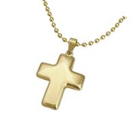 YIGZYCN Collar de cruz chapado en oro a la moda, cadena religiosa de clavícula, joyería ideal para regalos y ocasiones especiales, joyería religiosa de moda, One Size, como se describe, como se