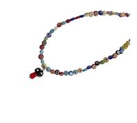YIGZYCN Collar de cuentas de cristal de moda con colgante de hongo y diseños florales, accesorio de joyería para un aspecto juvenil y elegante