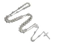 YIGZYCN Collar de cuentas de oración de rosario de 6 mm, joyería religiosa católica, para hombres y mujeres, para colgante, collares religiosos para mujeres, hombres católicos, joyería de moda