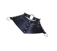 YIGZYCN Collar de piel sintética unisex ajustable de estilo gótico punk con elegantes anillos en O y lazo para mujer