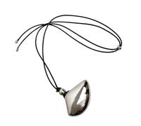 YIGZYCN Collar moderno con colgante de concha de plata sintética, cadena de clavícula, longitud ajustable, accesorios de fiesta, accesorio de moda