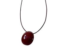 YIGZYCN Collar moderno con colgante ovalado geométrico para mujer, longitud ajustable, elegante cadena de suéter para uso diario, collar de declaración para mujer