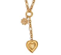 YIGZYCN Collar simple con colgante de corazón de moda, joyería de cuello para parejas jóvenes o amigos cercanos