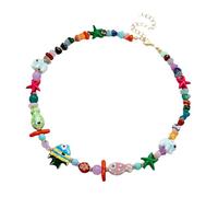 YIGZYCN Collar versátil con patrón de criatura marina, longitud de cadena personalizable para mujer, joyería de moda para hermana, mejor amiga, criatura marina, regalo de joyería, talla única, como se