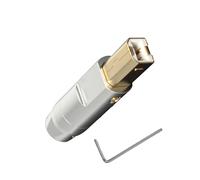 YIGZYCN Conector USB tipo B chapado en oro de 6 mm, carcasa de aleación de aluminio duradera para un cable USB eficiente