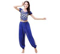 YIGZYCN Conjunto de 2 piezas de disfraz de danza del vientre para mujer, disfraz de Halloween