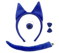 YIGZYCN Conjunto de disfraz de animal de Halloween para niños, gatos, perros, burros con diadema, nariz, cola, corbatín, falda, medias, guantes y accesorios para cosplay