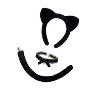 YIGZYCN Conjunto de disfraz de gato, gargantilla con orejas y cola, falda tutú, accesorios de disfraz de animales, accesorios para niños y niñas, accesorios de cosplay de Halloween