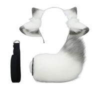 YIGZYCN Conjunto de disfraz de oveja, cola de oveja, diadema de orejas de oveja, accesorio de cosplay de oveja para niños, adultos, Halloween, Navidad