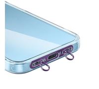 YIGZYCN Cordón de doble gancho para teléfono, almohadilla de montaje lateral, clip de metal con dos anillos, clip resistente a la corrosión para teléfono, accesorio elegante para teléfono