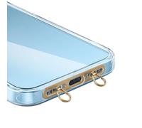 YIGZYCN Cordón de doble gancho para teléfono, almohadilla de montaje lateral, clip de metal con dos anillos, clip resistente a la corrosión para teléfono, accesorio elegante para teléfono