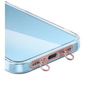 YIGZYCN Cordón de doble gancho para teléfono, almohadilla de montaje lateral, clip de metal con dos anillos, clip resistente a la corrosión para teléfono, accesorio elegante para teléfono