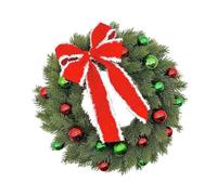 YIGZYCN Corona de Navidad iluminada LED de 33 cm, decoración colgante para puertas, chimeneas, centros de mesa, decoración de puerta de Navidad, color blanco cálido