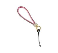 YIGZYCN Correa de muñeca para teléfono con diamantes de imitación, antipérdida, diseño corto, seguro para uso diario, elegante cordón antipérdida