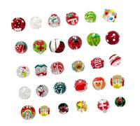 YIGZYCN Cuentas de arte con temática de festival, vidrio pintado a mano con agujero, suministros de manualidades para niños y adultos, vidrio de goteo de aceite