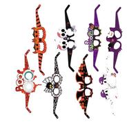 YIGZYCN Decoración de fiesta de Halloween, anteojos de papel divertidos, accesorios para fotos, marco de gafas, cumpleaños, cosplay, disfraces, anteojos de papel, anteojos divertidos de bruja