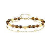 YIGZYCN Delicada pulsera de dos capas con esfera de corazón de piedra natural, cadena modificable, regalo tierno para ella, uso diario, pulsera de piedra lisa y lisa, talla única, como se describe