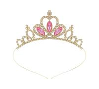 YIGZYCN Diadema de coronas de reina, diadema de corazón, accesorios de fotos brillantes, accesorios de fiesta de Halloween, accesorios de cosplay, diadema de fiesta temática