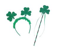 YIGZYCN Diadema de duende irlandés, varita brillante, diadema y varita brillante, accesorios de fiesta, diadema de duende para regalo de fiesta irlandesa