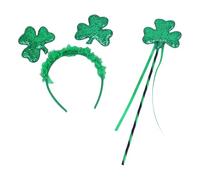 YIGZYCN Diadema de duende irlandés, varita brillante, diadema y varita brillante, accesorios de fiesta, diadema de duende para regalo de fiesta irlandesa