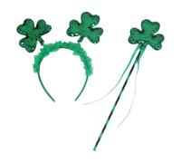 YIGZYCN Diadema de duende irlandés, varita brillante, diadema y varita brillante, accesorios de fiesta, diadema de duende para regalo de fiesta irlandesa