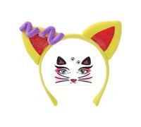 YIGZYCN Diadema hecha a mano con orejas de gato, diadema de orejas de animales, diadema para Halloween, cosplay, disfraz de gatitos, accesorios para el cabello