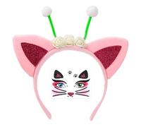 YIGZYCN Diadema hecha a mano con orejas de gato, diadema de orejas de animales, diadema para Halloween, cosplay, disfraz de gatitos, accesorios para el cabello