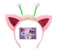 YIGZYCN Diadema hecha a mano con orejas de gato, diadema de orejas de animales, diadema para Halloween, cosplay, disfraz de gatitos, accesorios para el cabello