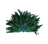 YIGZYCN Diadema hecha a mano con plumas y lentejuelas brillantes para disfraz de Halloween y eventos temáticos