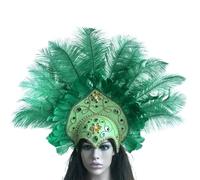 YIGZYCN Diadema popular con plumas para el pelo, para festivales, disfraces, diadema de los años 20, tocado para carnaval, fiesta, celebración, accesorios para la cabeza