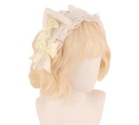 YIGZYCN Diademas de gatito con lazos para cosplay, orejas de gatito, diademas blancas, maquillaje, cosplay, fiesta de cumpleaños
