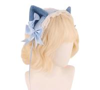 YIGZYCN Diademas de gatito con lazos para cosplay, orejas de gatito, diademas blancas, maquillaje, cosplay, fiesta de cumpleaños