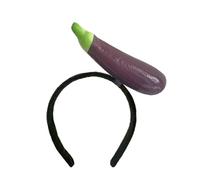 YIGZYCN Diademas de punto novedosas con relleno de verduras, cómodas diademas de disfraz para fiesta, accesorio de disfraz de otoño e invierno