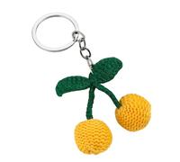 YIGZYCN Dije de cerezas de punto multiusos hecho a mano, decoración para llaveros y bolsos, diseños suaves y únicos