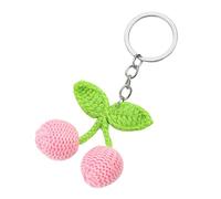 YIGZYCN Dije de cerezas de punto multiusos hecho a mano, decoración para llaveros y bolsos, diseños suaves y únicos