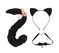 YIGZYCN Disfraz de animal para niños, diadema con orejas de animales, gargantilla, collar para niños y niñas, juego de rol, Halloween, accesorios de cosplay
