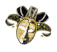 YIGZYCN Disfraz de bufón de máscaras, disfraz veneciano de Mardi Gras, carnavales para fiesta de Halloween, baile de máscaras, disfraz de Halloween para fiesta